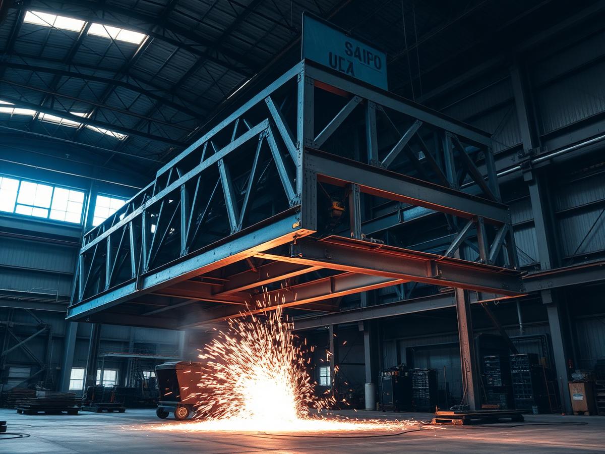 Industrial Steel Frame Assembly